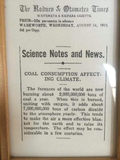 "Zeitungsartikel aus der <em>Rodney & Otamatea Times</em> von  14. August 1912"